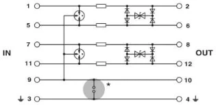 Phoenix Contact - Overspanningsbeveiliging voor data en M&R - PT 2X2-HF-24 DC-ST 2839729 900861