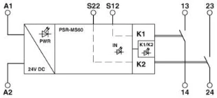 Phoenix Contact - Relais voor bewaking van veiligheidsstroomcircuits - PSR-MS60-2NO-24DC-SC 2904958 903774