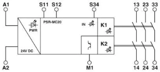 Phoenix Contact - Relais voor bewaking van veiligheidsstroomcircuits - PSR-MC20-3NO-1DO-24DC-SP 2700467 903775