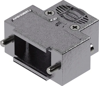 Harting Sub-D connectorkap D-Sub 9P metpl hood 1str-ent slo 4- 09670090443 9957232