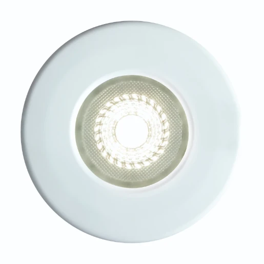 Bezel Twist Lock Round Matt 90mm Plastic White