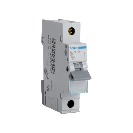 MCB Single Pole Type B 6A 6kA