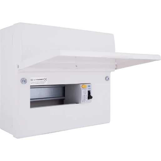 Consumer Unit 7Way 9 Module RCD Incomer Upopen 80A