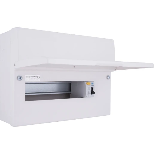 Consumer Unit 10Way 12 Module RCD Incomer Upopen 80A