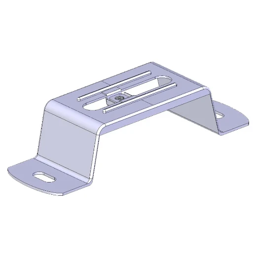 1-Slot 1-Nut Bright Zinc-Plated Steel Stand-Off Bracket 75mm