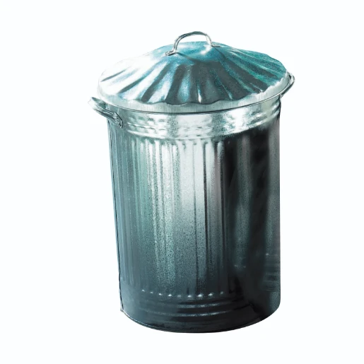 450mm Galvanised Steel Dustbin & Lid
