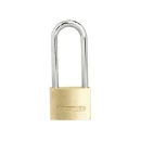 Low Security Solid Long Shackle 50mm Brass Chrome Padlock