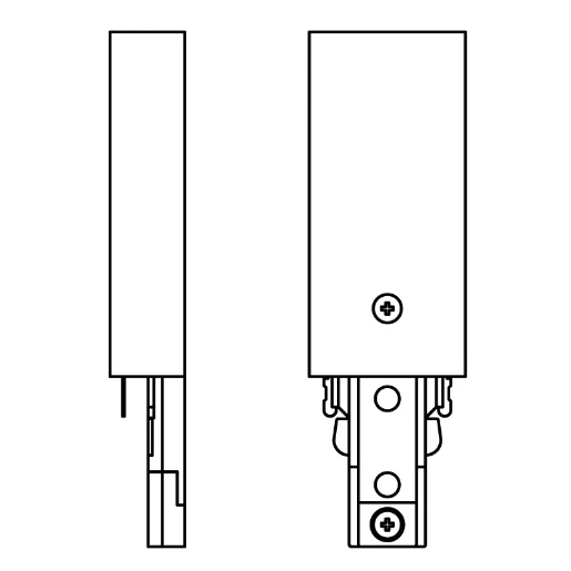 Power End-feed 123 x 36 x 117mm Black