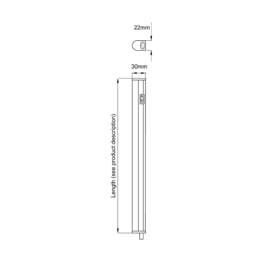Morini T5 Undershelf LED Luminaire 4W 3000K 344 x 30 x 22mm White