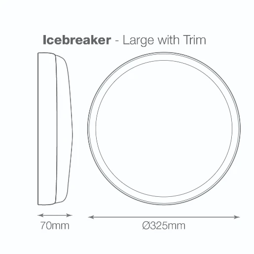 Bulkhead Round LED 325mm 1250lm 13 5W IP44 4000K White