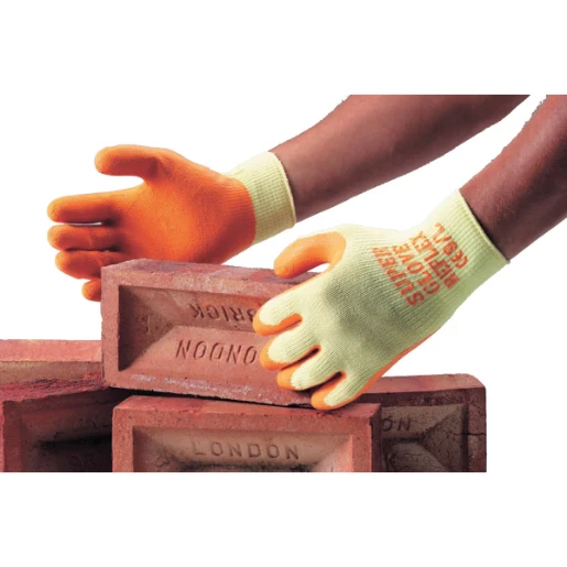 Glove Reflex Natural Rubber Palm Coated Orange Size 9