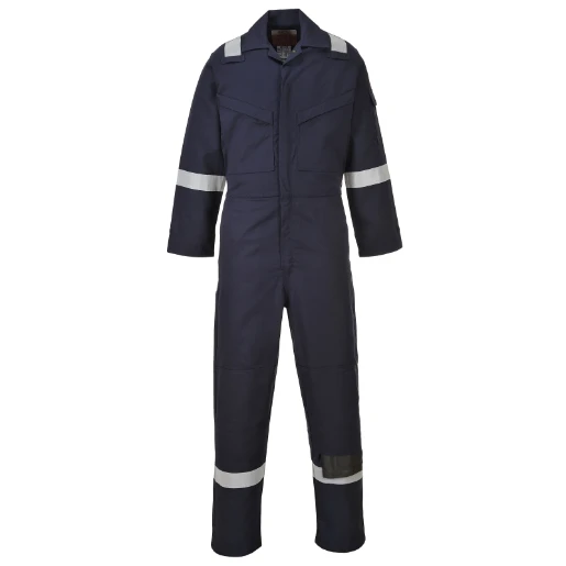 Flame-Resistant AntI-Static Coverall Regular Fit XL Navy