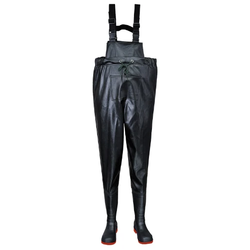 Steelite FW74 PVC/Nitrile S5 Safety Chest Waders Size 7 Black