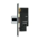 Switch Push Dimmer LED Decorative Flatplate Screwless 1 Gang 2 Way 400W/100W Polished Chrome