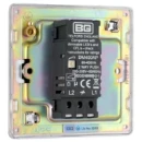 Switch Push Dimmer LED Decorative Flatplate Screwless 1 Gang 2 Way 400W/100W Polished Chrome