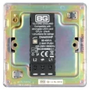 Switch Push Dimmer LED Decorative Flatplate Screwless 1 Gang 2 Way 400W/100W Polished Chrome