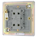 Switch Plate Intermediate 1 Gang 10A Polished Chrome