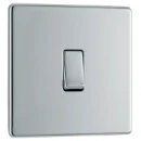 Switch Plate Intermediate 1 Gang 10A Polished Chrome