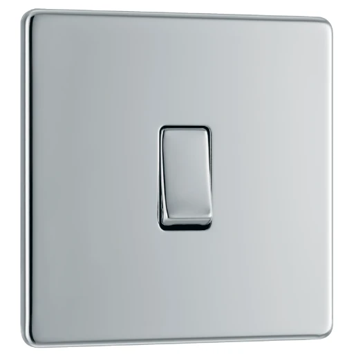 Switch Plate Intermediate 1 Gang 10A Polished Chrome