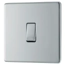 Switch Plate Intermediate 1 Gang 10A Polished Chrome