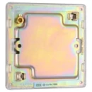 Blank Plate 1 Gang Decorative Flatplate Screwless Brushed steel