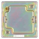 Blank Plate 1 Gang Decorative Flatplate Screwless Brushed steel