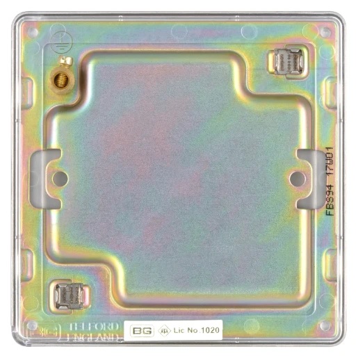 Blank Plate 1 Gang Decorative Flatplate Screwless Brushed steel