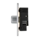 Switch Push Dimmer LED Decorative Flatplate Screwless 3 Gang 2 Way 400W/100W Brushed Steel