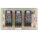 Switch Push Dimmer LED Decorative Flatplate Screwless 3 Gang 2 Way 400W/100W Brushed Steel