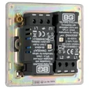 Switch Push Dimmer LED Decorative Flatplate Screwless 2 Gang 2 Way 400W/100W Brushed Steel