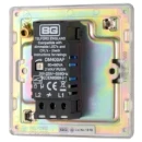 Switch Push Dimmer LED Decorative Flatplate Screwless 1 Gang 2 Way 400W/100W Brushed Steel