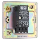 Switch Push Dimmer LED Decorative Flatplate Screwless 1 Gang 2 Way 400W/100W Brushed Steel