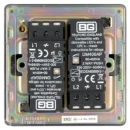Switch Push Dimmer LED Decorative Flatplate Screwless 2 Gang 2 Way 400W/100W Black Nickel