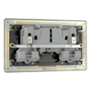 Socket Outlet Switched Double Pole Flatplate Screwless 2 Gang 13A Black Nickel