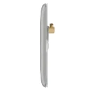 Blank Plate 1 Gang Decorative Raised Edge Brushed steel
