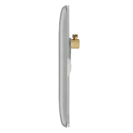 Blank Plate 1 Gang Decorative Raised Edge Brushed steel