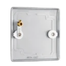 Blank Plate 1 Gang Decorative Raised Edge Brushed steel
