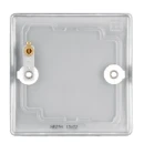 Blank Plate 1 Gang Decorative Raised Edge Brushed steel