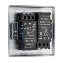 Switch Push Dimmer LED Decorative Raised Edge 2 Gang 2 Way 400W/100W Brushed Steel