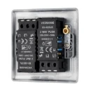 Switch Push Dimmer LED Decorative Raised Edge 2 Gang 2 Way 400W/100W Brushed Steel