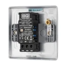 Switch Push Dimmer LED Decorative Raised Edge 1 Gang 2 Way 400W/100W Brushed Steel