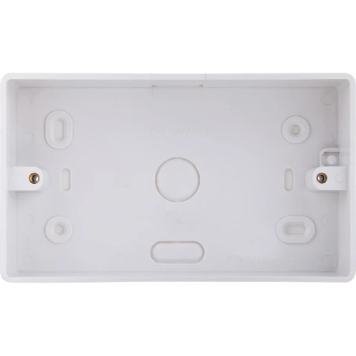 Pattress Box 2 Gang Round Corners 32mm White