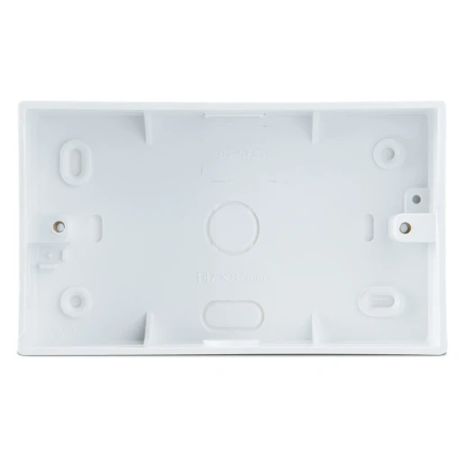 Pattress Box 2 Gang Square Corners 32mm White