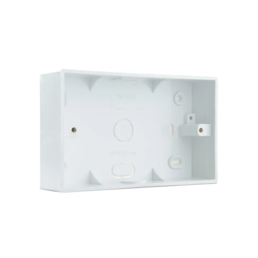 Pattress Box 2 Gang Square Corners 32mm White