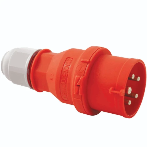 Industrial Power Plug Male Screwless 3P+N+E 32A 415V IP44 Red