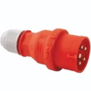 Industrial Power Plug Male Screwless 3P+N+E 16A 415V IP44 Red