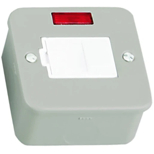 Connection Unit Switched 13A Metalclad with Neon+Backbox