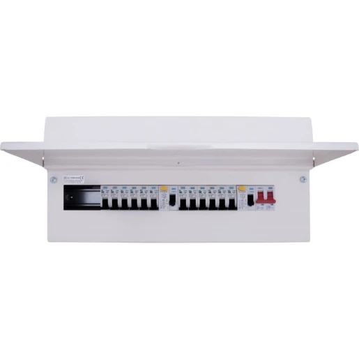 Consumer Unit Dual RCD 12 MCBs Upopen 16Way 2 x 63A 22 Module