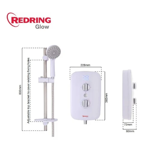 Glow 8.5kW Phased Shutdown Electric Shower
