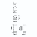 GU10 Black Aluminium Wall Light Up/Down IP65 less lamps